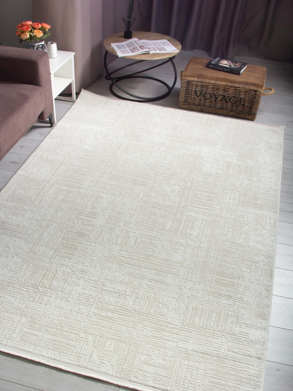 Ковер 00013B - BEIGE / WHITE - Прямоугольник - коллекция ADALIN