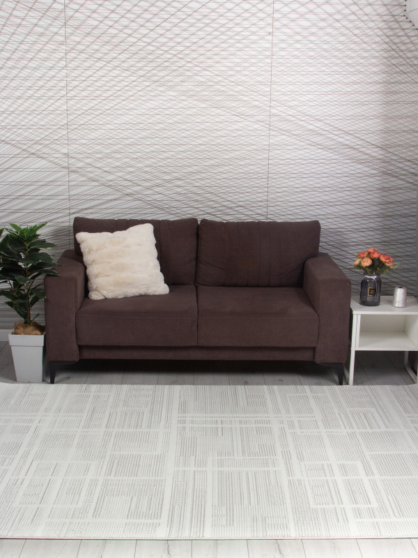 Ковер 00019A - GREY / WHITE - Прямоугольник - коллекция ADALIN
