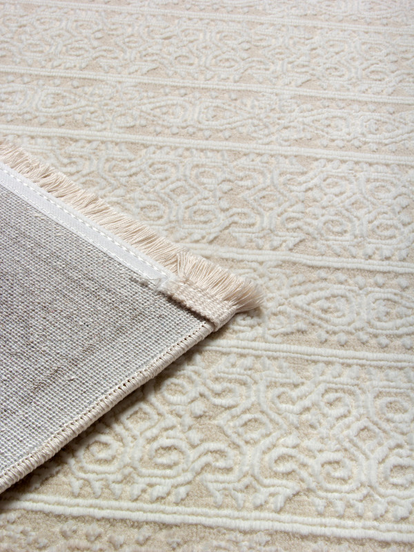 Ковер 00086A - WHITE / L.BEIGE - Прямоугольник - коллекция ADALIN