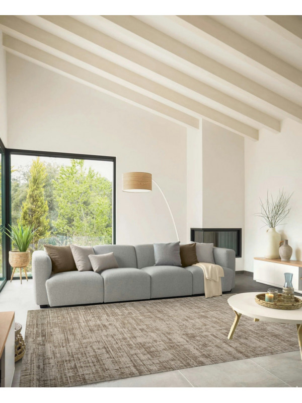 Ковер F415AE - BEIGE / L.BROWN - Прямоугольник - коллекция AFINA