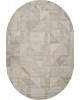 Ковер F416AD - BEIGE / L.BROWN - Овал - коллекция AFINA