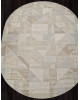 Ковер F416AD - BEIGE / L.BROWN - Овал - коллекция AFINA
