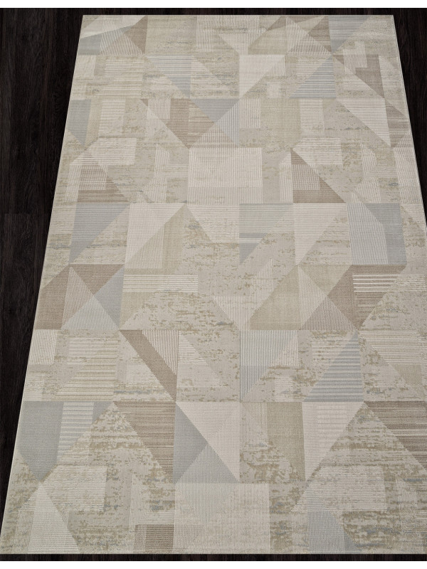 Ковер F416AD - BEIGE / L.BROWN - Прямоугольник - коллекция AFINA