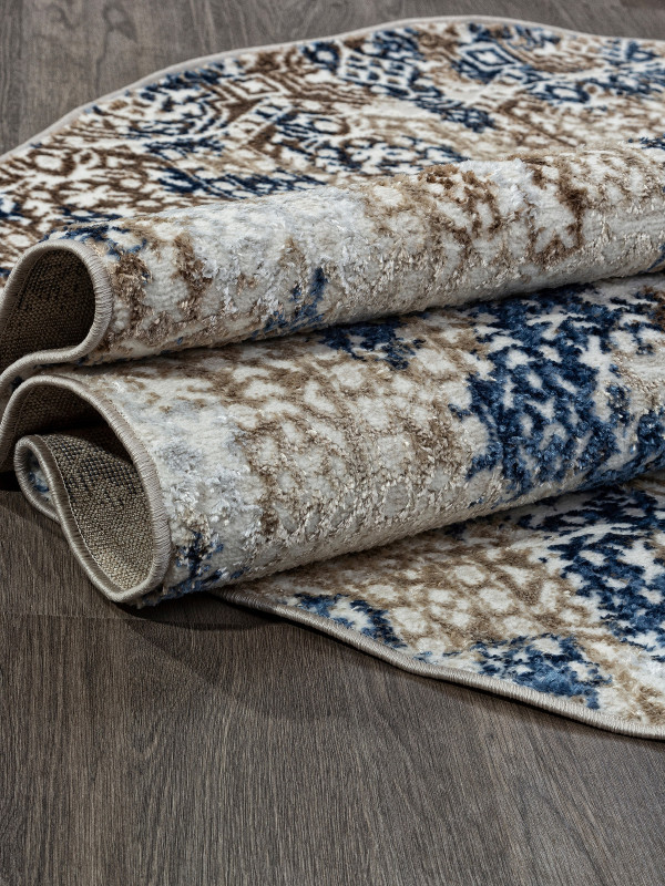 Ковер O1699 - 630 CREAM / BLUE - Овал - коллекция ANTEP