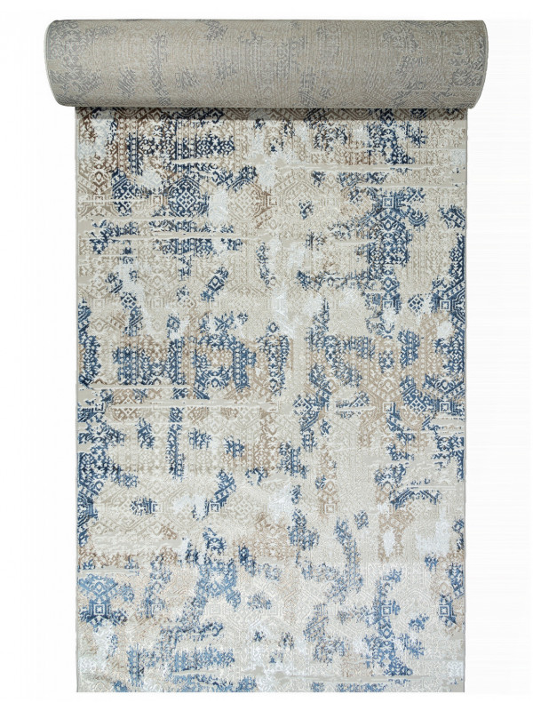 Ковровая дорожка O1699 - 630 CREAM / BLUE - коллекция ANTEP
