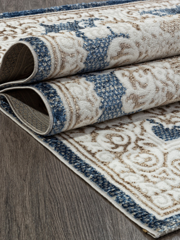 Ковер O1701 - 630 CREAM / BLUE - Прямоугольник - коллекция ANTEP