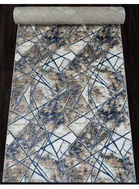 Ковровая дорожка O1702 - 630 CREAM / BLUE - коллекция ANTEP