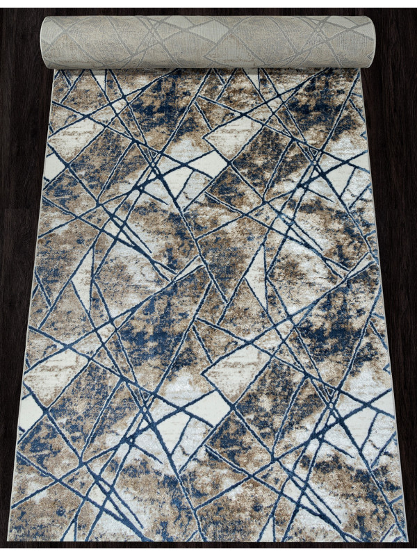 Ковровая дорожка O1702 - 630 CREAM / BLUE - коллекция ANTEP