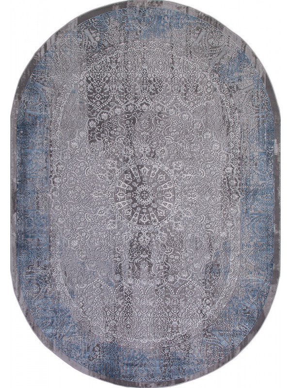 Ковер 03878A - BLUE / BLUE - Овал - коллекция ARMINA