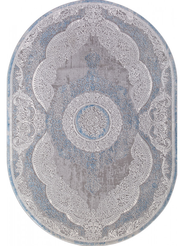 Ковер 03880A - BLUE / BLUE - Овал - коллекция ARMINA
