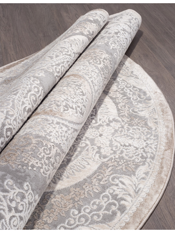 Ковер 03880C - GREY / BROWN - Круг - коллекция ARMINA