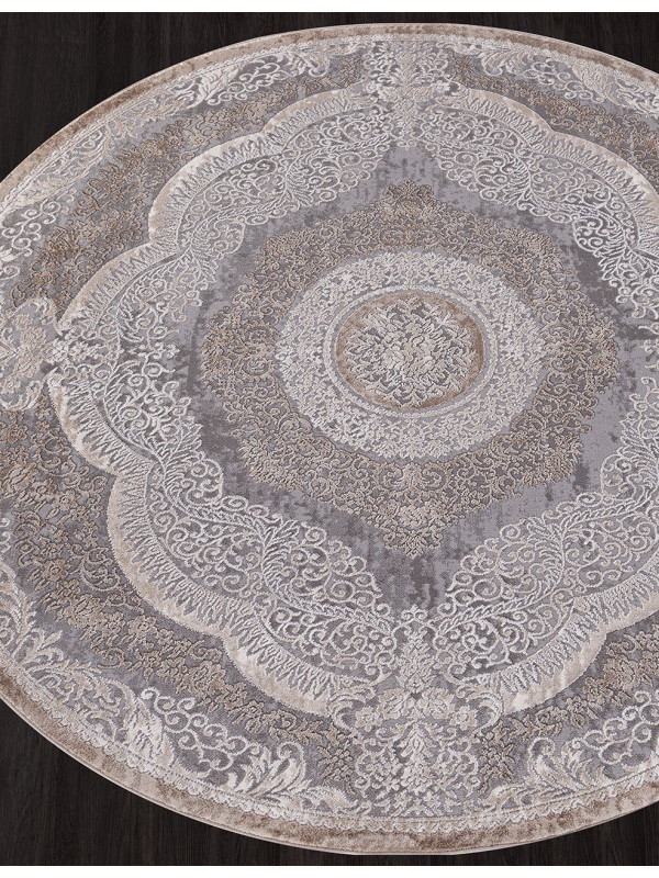 Ковер 03880C - GREY / BROWN - Круг - коллекция ARMINA
