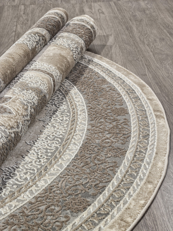 Ковер 04037C - GREY / BROWN - Круг - коллекция ARMINA