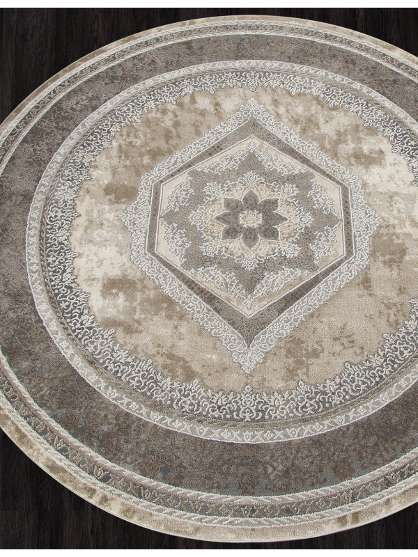 Ковер 04037C - GREY / BROWN - Круг - коллекция ARMINA
