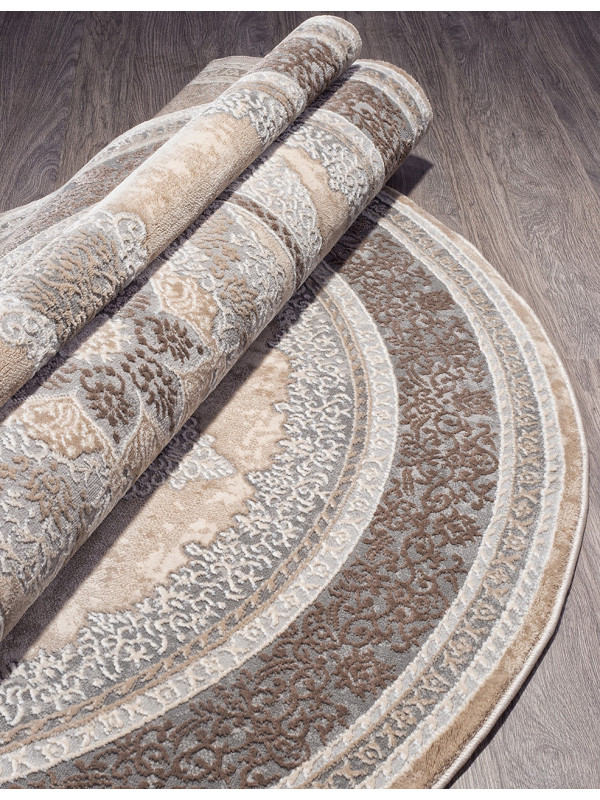 Ковер 04037C - GREY / BROWN - Овал - коллекция ARMINA