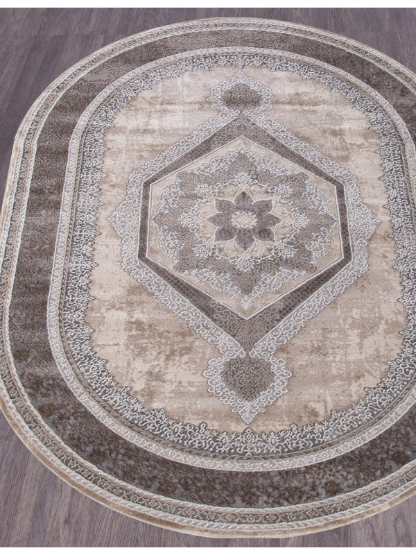 Ковер 04037C - GREY / BROWN - Овал - коллекция ARMINA