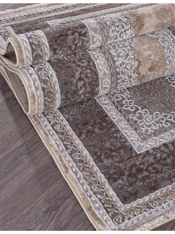 Ковер 04037C - GREY / BROWN - Прямоугольник - коллекция ARMINA