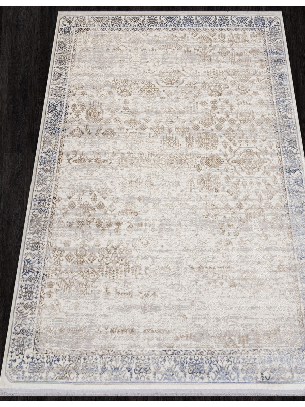 Ковер 07402A - L.BLUE FDY / CREAM FDY - Прямоугольник - коллекция ASADU