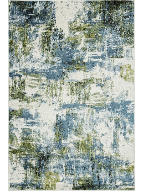 Ковер L016 - CREAM-BLUE - Прямоугольник - коллекция BRIGHT