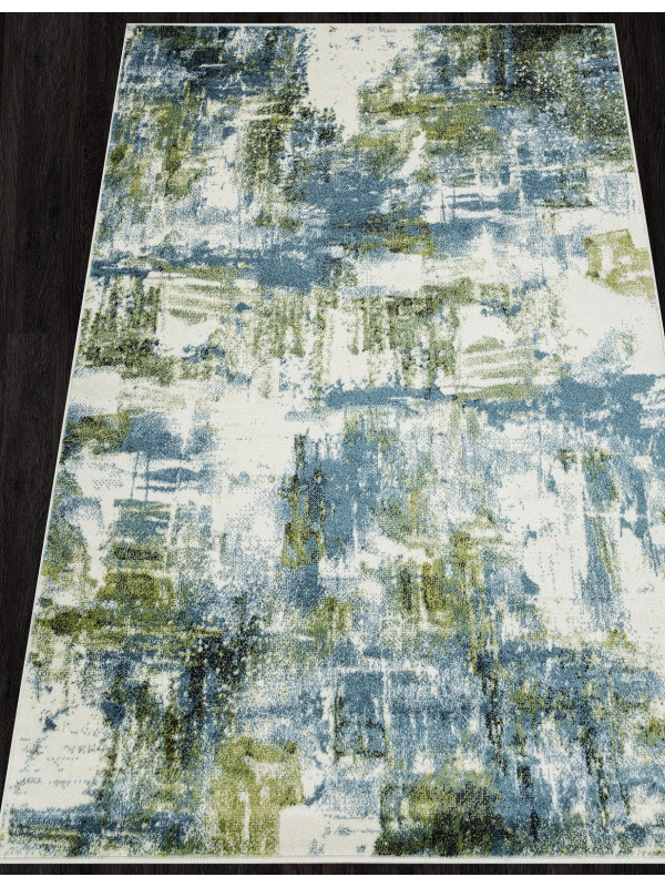 Ковер L016 - CREAM-BLUE - Прямоугольник - коллекция BRIGHT
