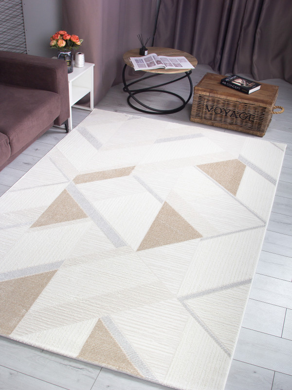 Ковер 20802A - L.BEIGE / WHITE - Прямоугольник - коллекция DALIDA