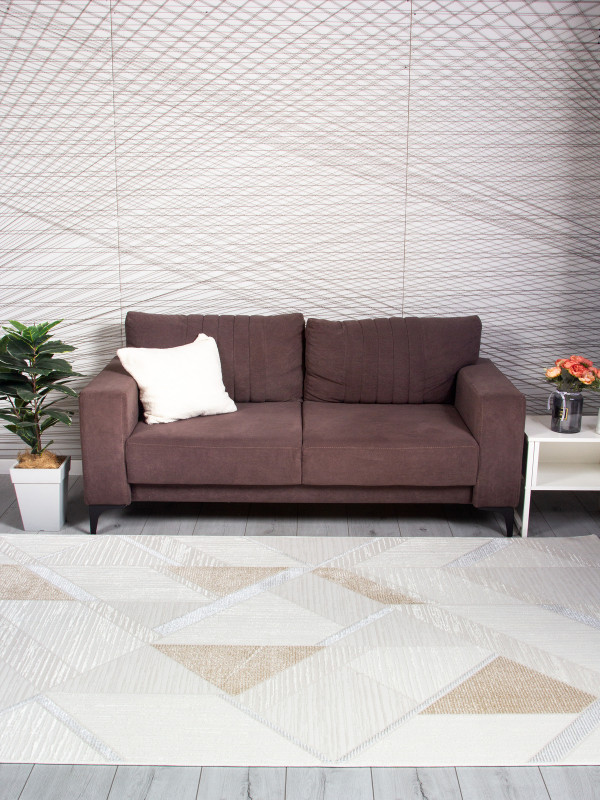 Ковер 20802A - L.BEIGE / WHITE - Прямоугольник - коллекция DALIDA