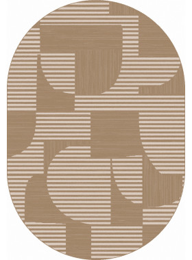 Ковер F440 - LIGHT BEIGE - Овал - коллекция DIOS