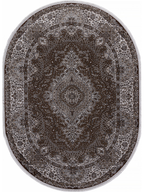Ковер D414 - BROWN - Овал - коллекция DOLCE