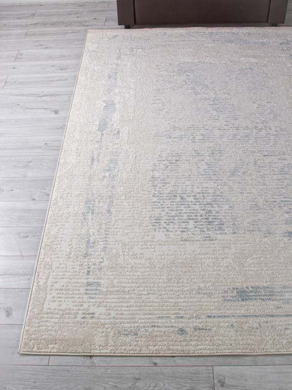 Ковер F328 - BEIGE-BLUE 2 - Прямоугольник - коллекция DONA