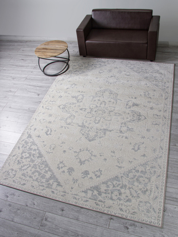 Ковер F530 - CREAM-BLUE - Прямоугольник - коллекция DONA