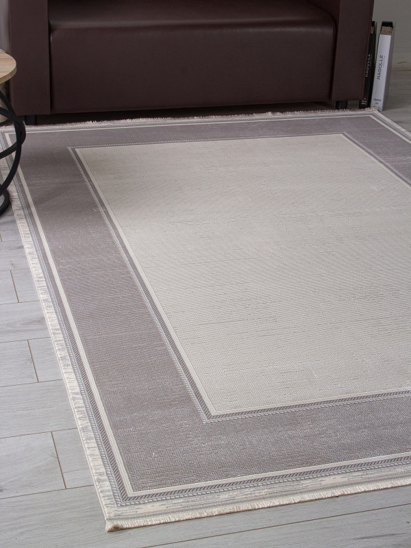 Ковер 00182 - GREY / CREAM - Прямоугольник - коллекция DUBAI