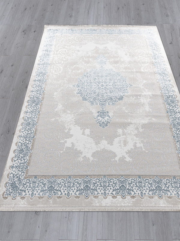 Ковер L270A - CREAM SHRINK / BLUE FDY - Прямоугольник - коллекция EFSAN