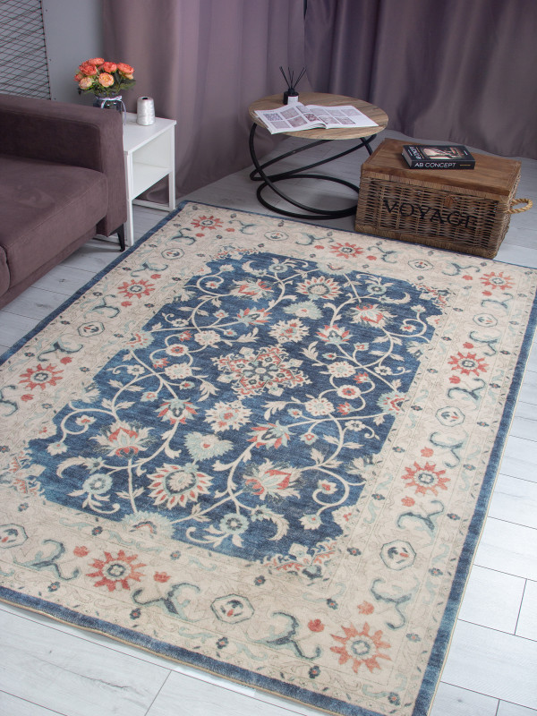 Ковер PX6501 - BLUE - Прямоугольник - коллекция ETHNIC