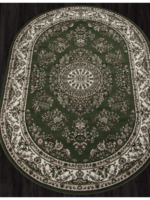 Ковер D285 - GREEN - Овал - коллекция GAVANA