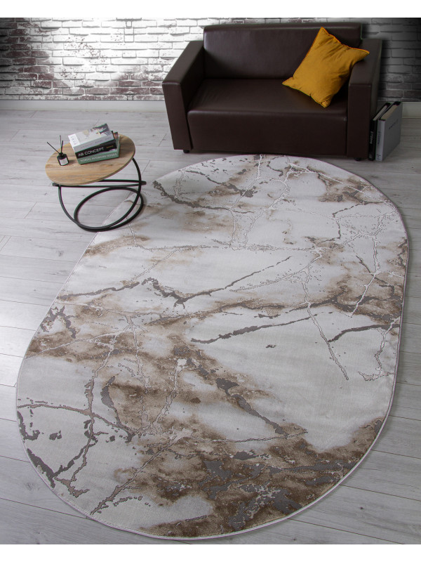 Ковер 3270 - GRAY-BEIGE - Овал - коллекция GRAFF