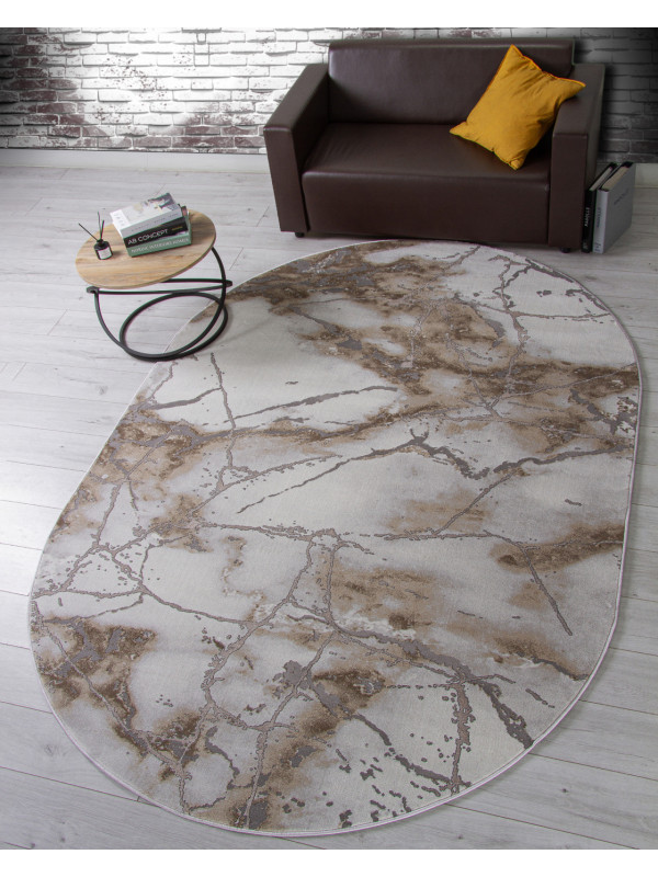 Ковер 3270 - GRAY-BEIGE - Овал - коллекция GRAFF