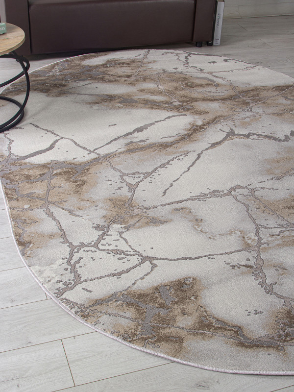 Ковер 3270 - GRAY-BEIGE - Овал - коллекция GRAFF