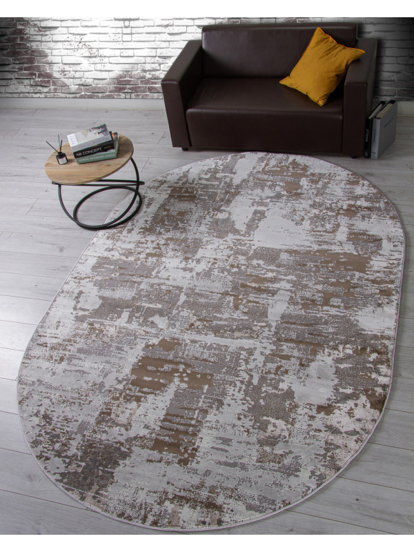Ковер F238 - GRAY-BEIGE - Овал - коллекция GRAFF