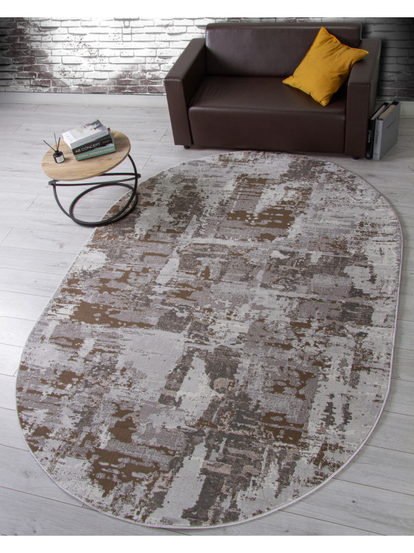 Ковер F238 - GRAY-BEIGE - Овал - коллекция GRAFF