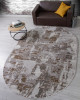 Ковер F238 - GRAY-BEIGE - Овал - коллекция GRAFF