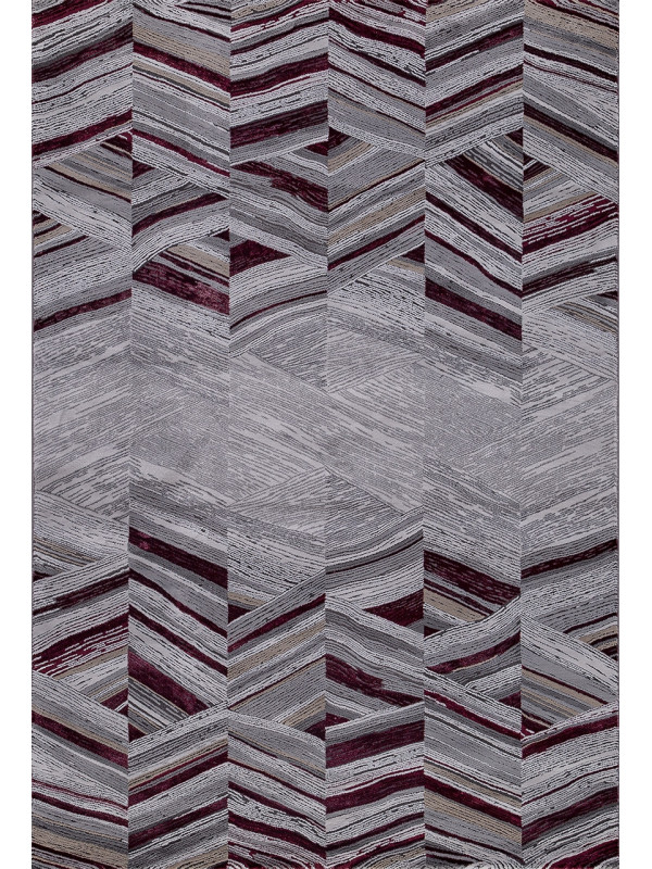 Ковер 33377 - 950 GREY / PURPLE - Прямоугольник - коллекция GRAND