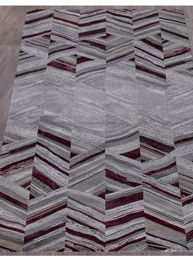 Ковер 33377 - 950 GREY / PURPLE - Прямоугольник - коллекция GRAND