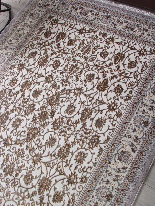 Ковер F608 - GRAY-GREEN - Прямоугольник - коллекция HALIF