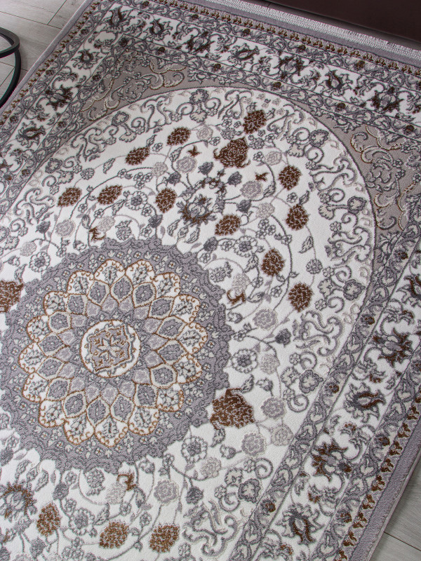 Ковер F611 - GRAY-GREEN - Прямоугольник - коллекция HALIF
