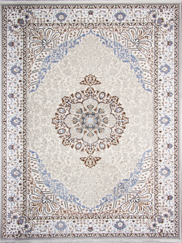 Ковер F637 - GREEN-L.BLUE - Прямоугольник - коллекция HALIF