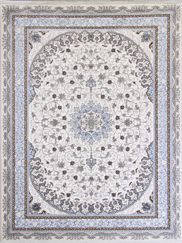 Ковер F639 - GREEN-L.BLUE - Прямоугольник - коллекция HALIF