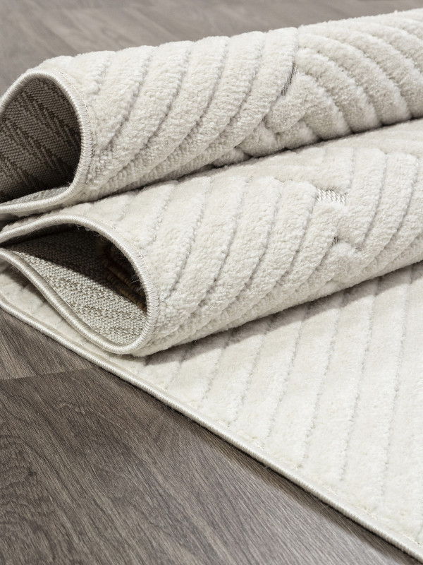 Ковер E857AW - CREAM / CREAM - Прямоугольник - коллекция JUNO
