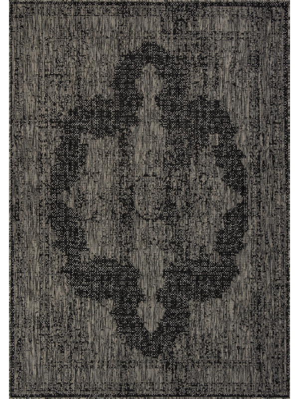 Ковер S129 - BLACK-GRAY - Прямоугольник - коллекция KAIR