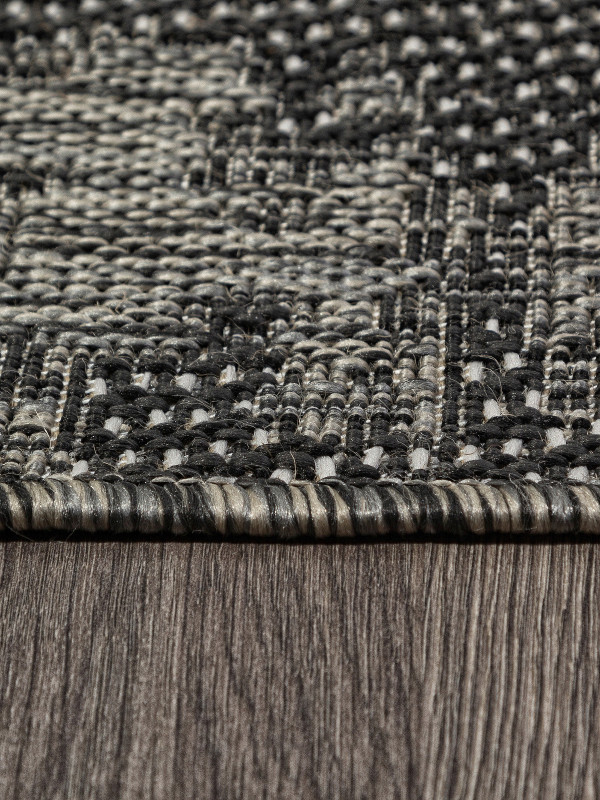Ковер S131 - BLACK-GRAY - Прямоугольник - коллекция KAIR