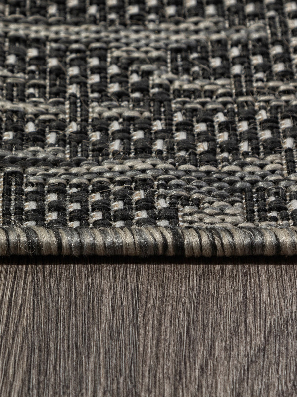 Ковер S136 - BLACK-GRAY - Овал - коллекция KAIR